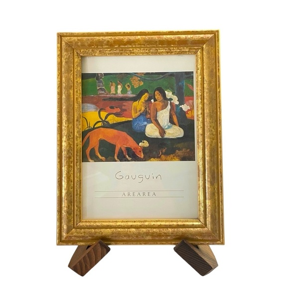 Paul Gauguin Arearea Tahitian
Women and Red Dog with Blue Tree Print Framed 5x7 - Picture 4 of 5